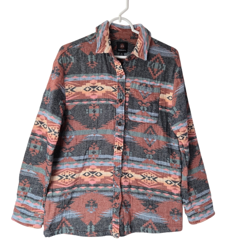 Mountain‎ & Isles Aztec Southwestern Flannel Shirt Shacket